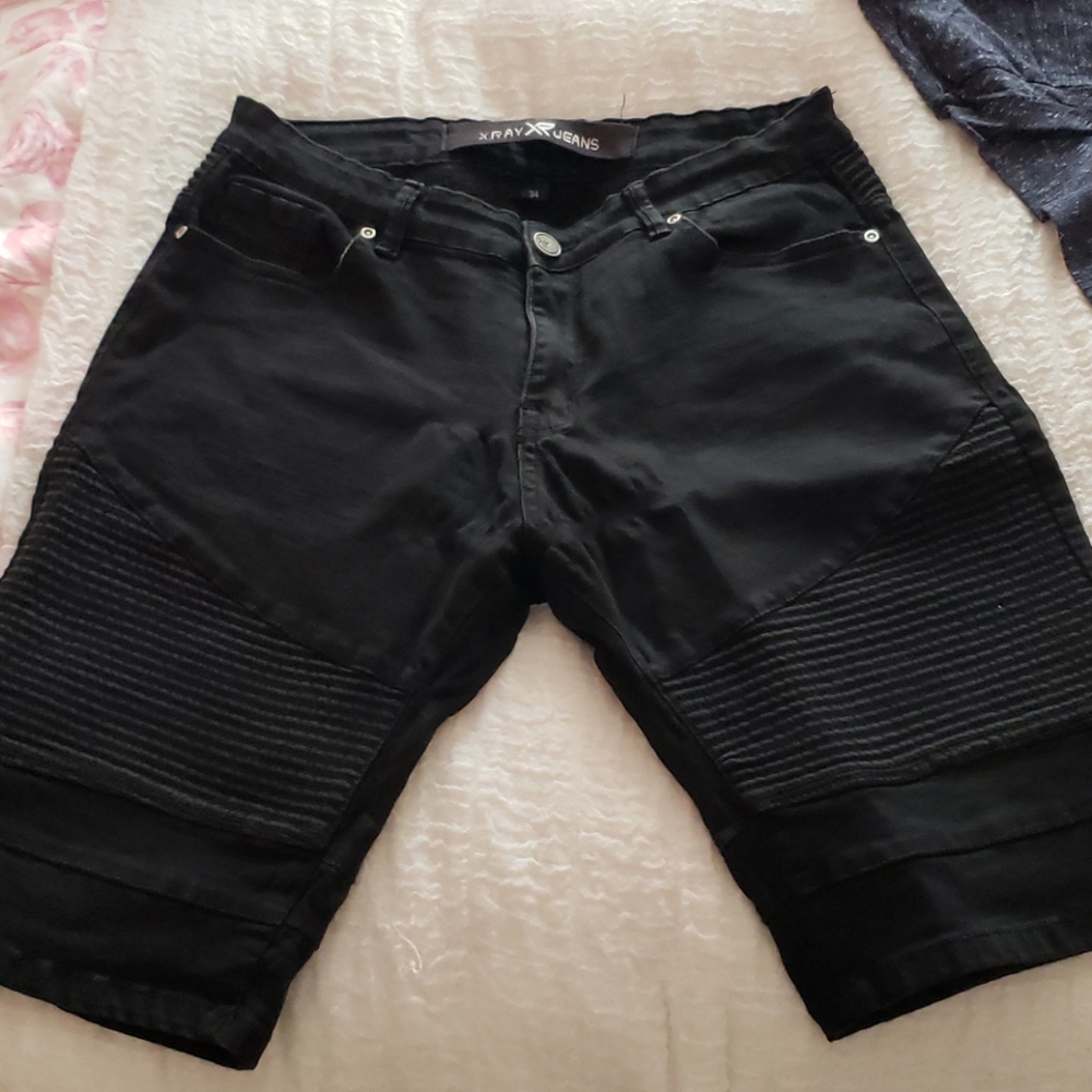 Multiple mens jean shorts